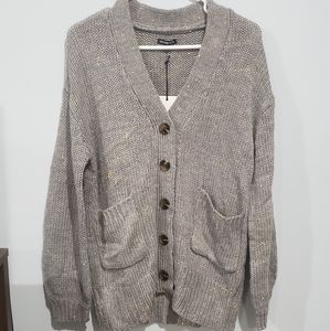 Who What Wear Grey Button Up Cardigan
